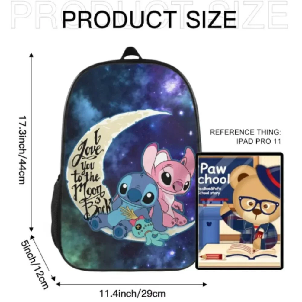 Disney - Stitch & Angel - 'I Love You to the Moon & Back' Large Backpack
